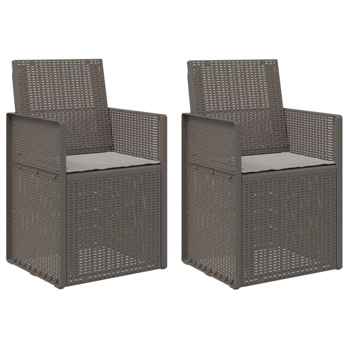 vidaXL - Tuinstoelen - 2 - st - Lichtgrijs - PP