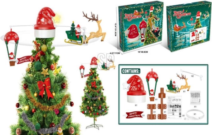 Home & Styling Kerst Piek Kerstmuts met licht - 11x32x40cm