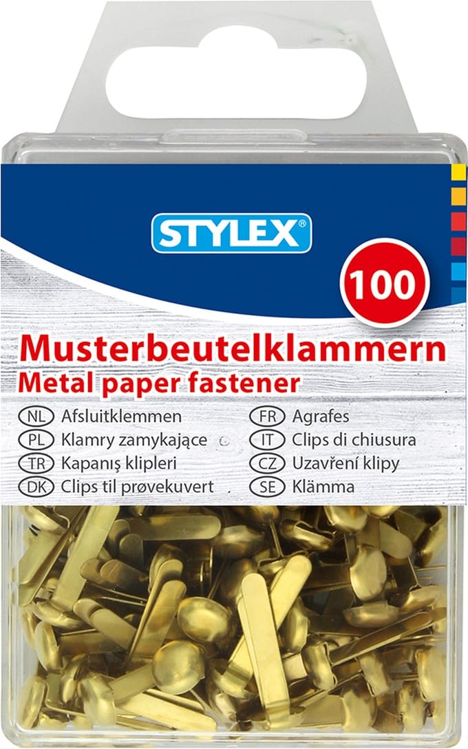 Stylex - 100 stuks Splitpennen 18mm koper/brons 7mm kop - Splitpennen Knutselen - Splitpennen Hobby - Afsluitpennen