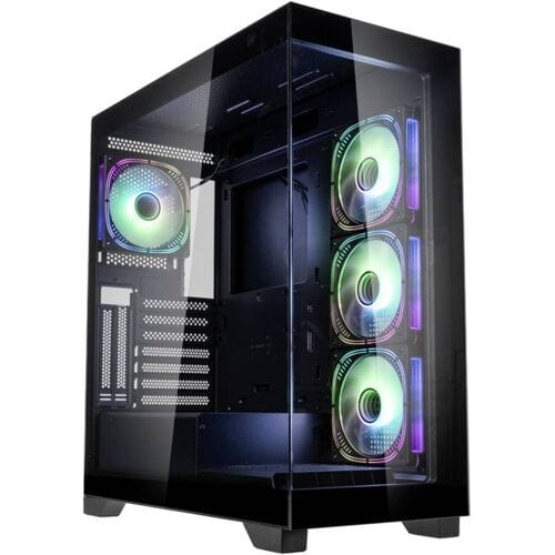Kolink Unity Peak ARGB Midi-Tower Showcase, Tempered Glass - schwarz Midi-tower Behuizing, Gaming-behuizing, PC-behuizing Zwart