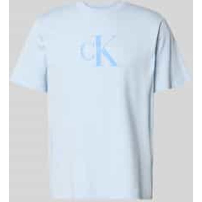 T-shirt met labelprint en ronde hals