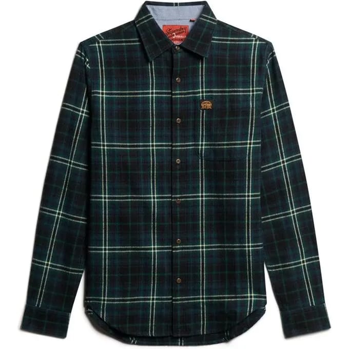 L/S COTTON LUMBERJACK SHIRT Frontier Check Navy (M4010727A - B8K)