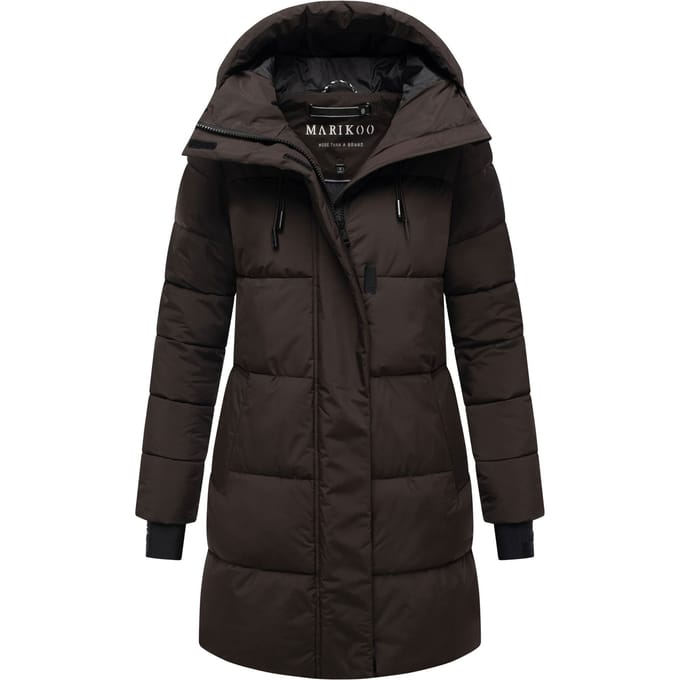 Marikoo dames winterjas met capuchon & fleecevoering – Kaituu
