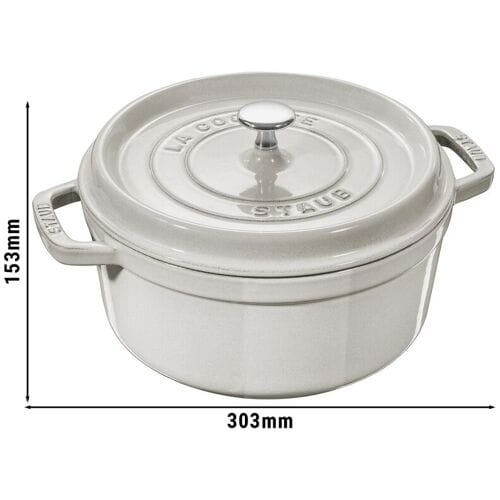 STAUB LA COCOTTE - Kookpot - Ø 240mm - Gietijzer - Witte truffel