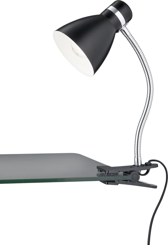 REALITY HARVEY - Klemlicht - Zwart mat - excl. 1x E27 4W