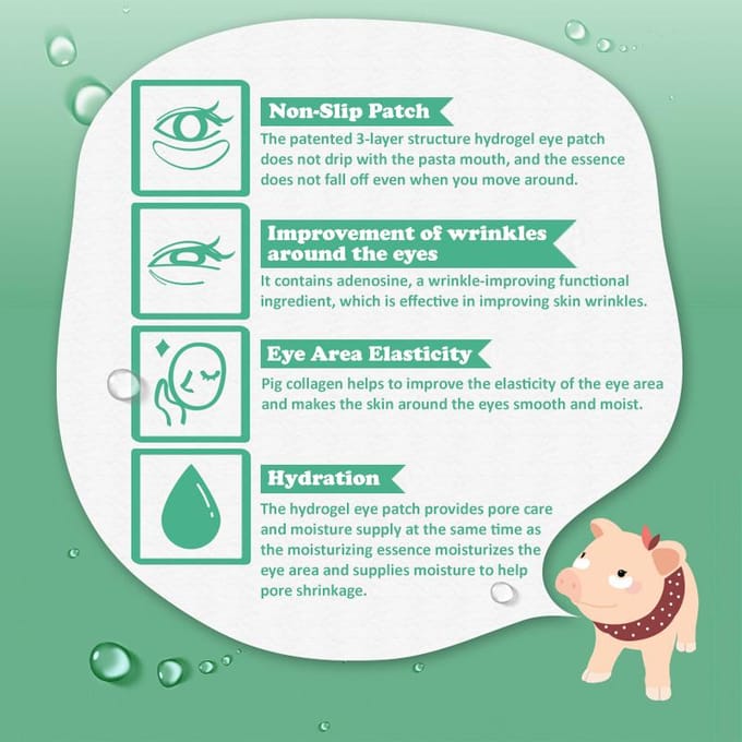 Elizavecca Milky Piggy Hydrogel Eye Patch (3 quantités différentes) 20 white