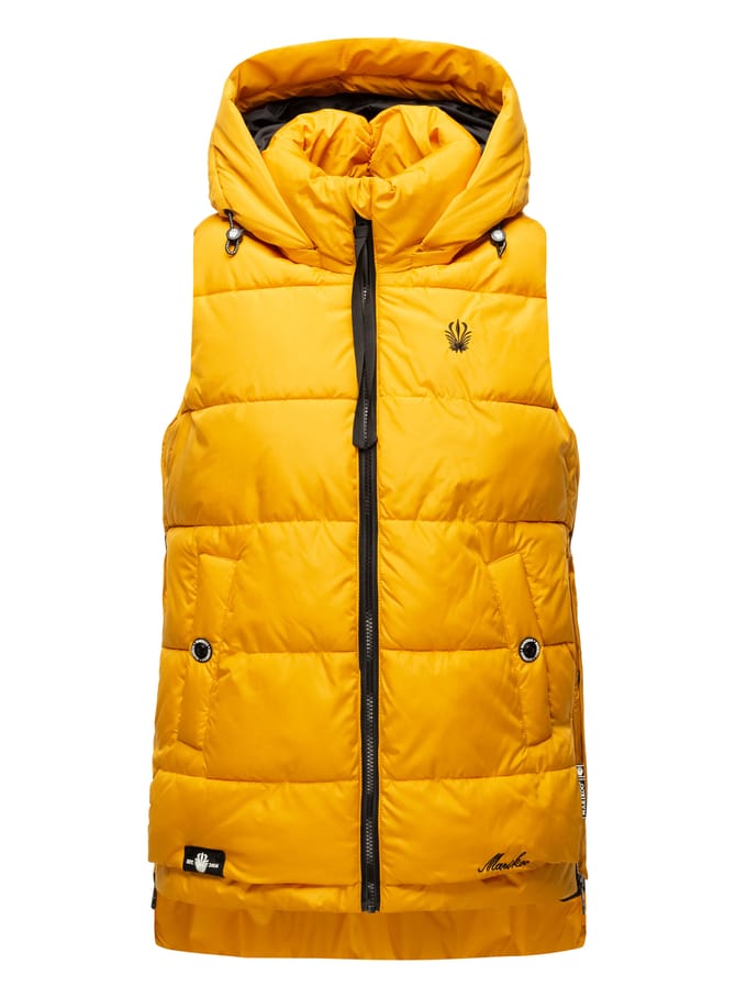 Marikoo dames gewatteerd vest – Zarinaa, licht met afneembare capuchon
