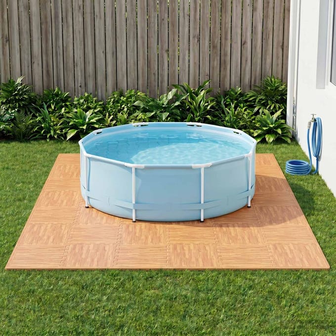 vidaXL - Zwemgrondmat - 40 - st - Hout - 14,4 - m² - EVA - Schuim