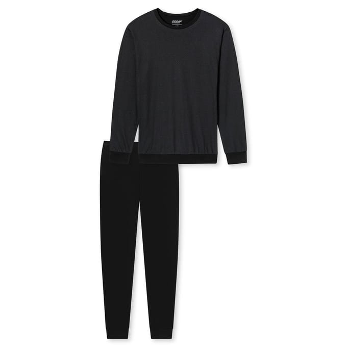 Uncover by Schiesser Lange pyjama - Heren Pyjamaset - zwart