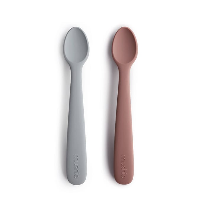 Mushie -  Siliconen Babylepels - Stone / Cloudy Mauve