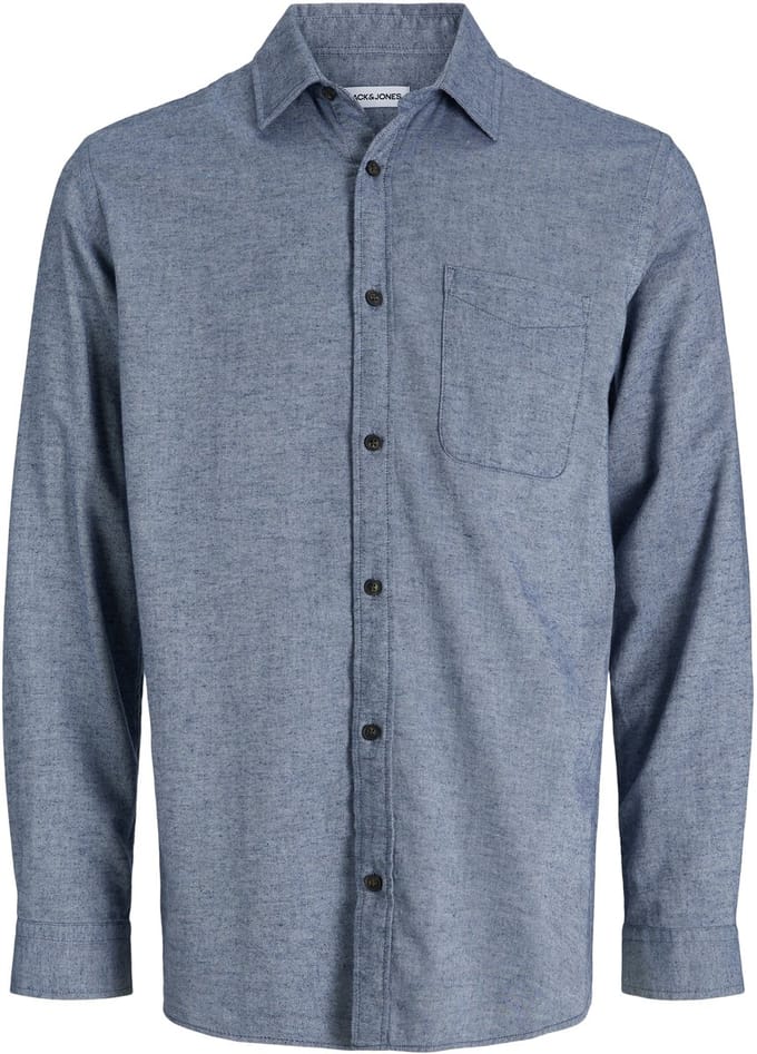 JACK&JONES ESSENTIALS - JJECLASSIC MELANGE SHIRT L/S NOOS Heren Overhemd