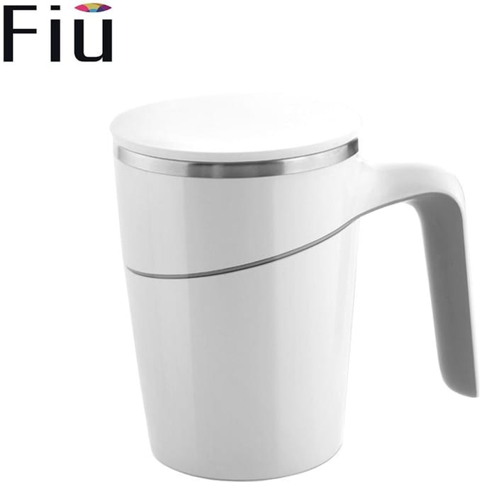 Fiu 470ml Elegante Niet-vallende Isolatie Zuignap Water Thee Koffie Kop Mok Wit Innovatie Magie white