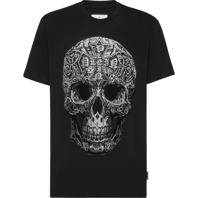 Round Neck T-Shirt Gothic Skull