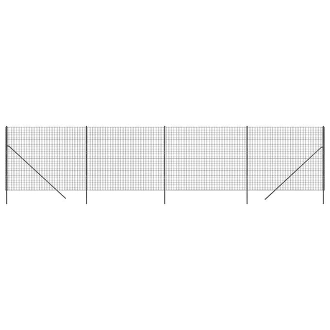 vidaXL - Draadgaashek - 2,2x10 - m - gegalvaniseerd - staal - antracietkleurig