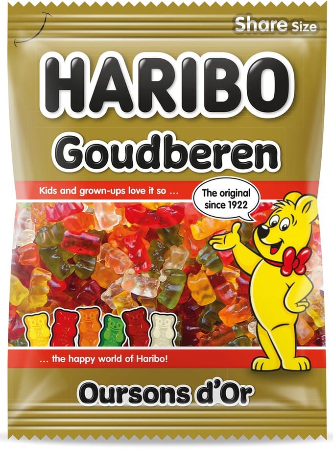 Haribo snoep goud beertjes | zak van 185 g