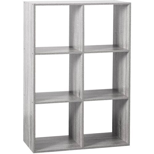 Atmosphera - Boekenkast - 6 Vaks - Hout - Grijs - 67,6 x 32 x 100,5 cm