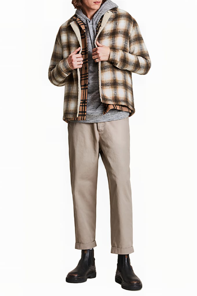 AllSaints Eastfork Jacket White/brown Taglia: XS | Giacche leggere Outlet | Uomo | Bianco