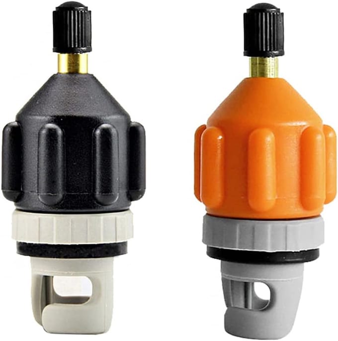 Opblaasbare Boot Adapter - Luchtpomp Converter - Watersport Accessoire - Solide Structuur - 2 Stuks - Oranje Zwart