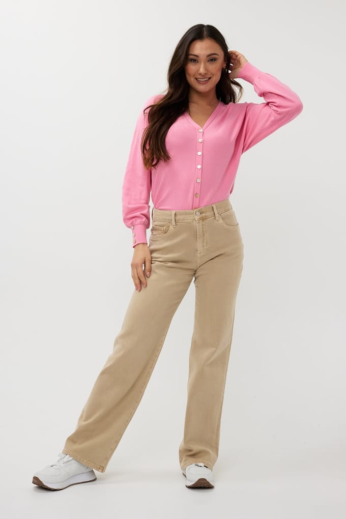 EsQualo Cardigan Batwing Basic Knit Rose Taglia: S | Maglie a manica lunga Outlet | Donna | Rosa