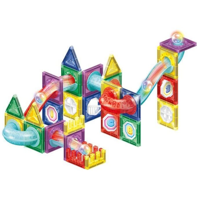 Springos® Magnetisch speelgoed - Knikkerbaan - 66 Stuks - Montessori speelgoed - Speelgoed kinderen
