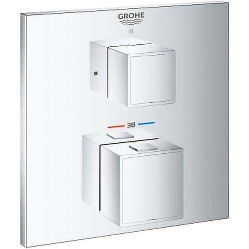 GROHE Grohtherm Cube inbouw douchekraan - Opbouwdeel - Met 1 uitgang - chroom