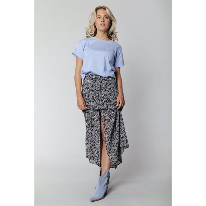 Colourful Rebel  - Maat S - Rive Small Flower High Low Rok