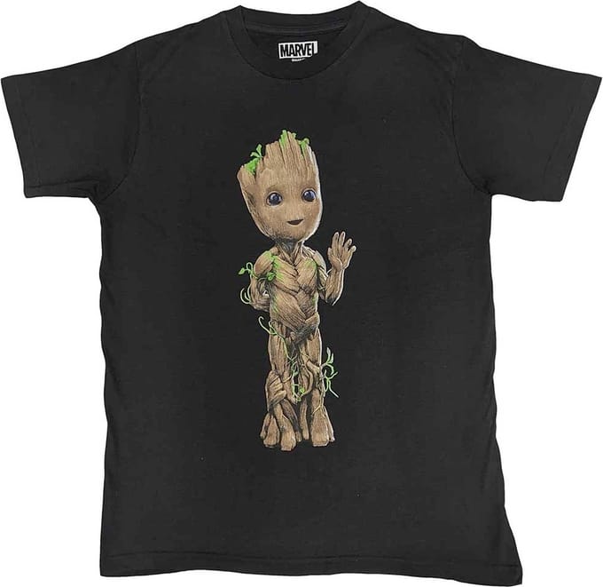 Marvel Guardians Of The Galaxy - Groot Wave Heren T-shirt - S - Zwart