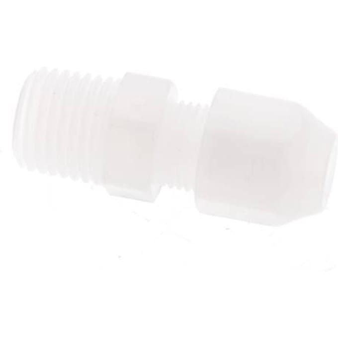 4x6mm & R1/4'' PVDF rechte slangkoppeling met buitendraad 10bar/145psi