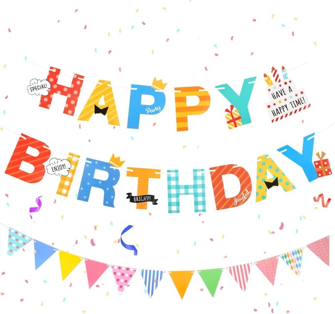 BOTC Happy Birthday Slinger - Verjaardag Versiering - 2 stuks - Feest Versiering