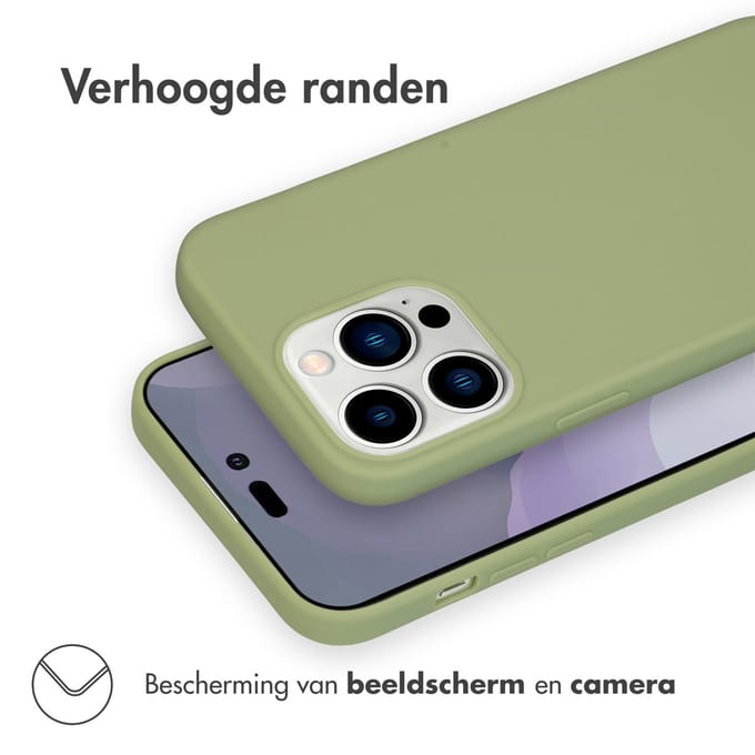 imoshion Hoesje - Geschikt voor Apple iPhone 14 Pro Max - Color Backcover - Olive Green