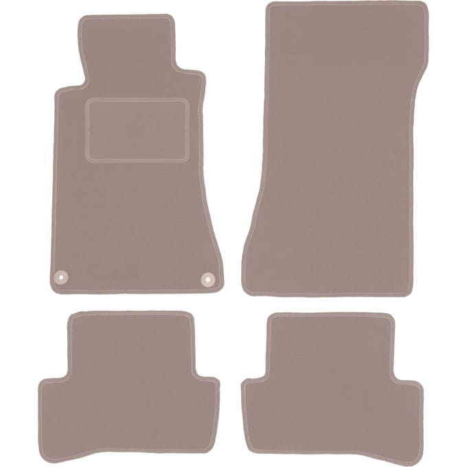 Beige velours matten voor: Mercedes C W203 coupé (2000-2008)