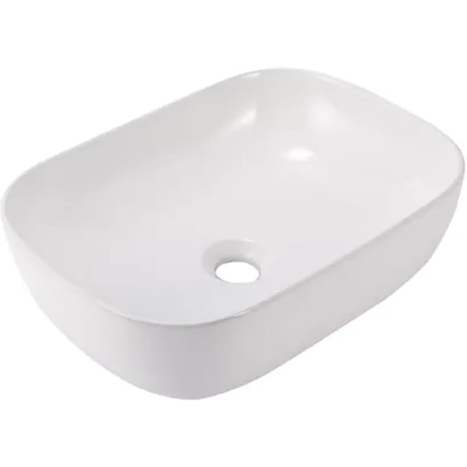 Aquavive Waskom Resia - Keramiek - Rechthoek - Wit - 37x50x17cm