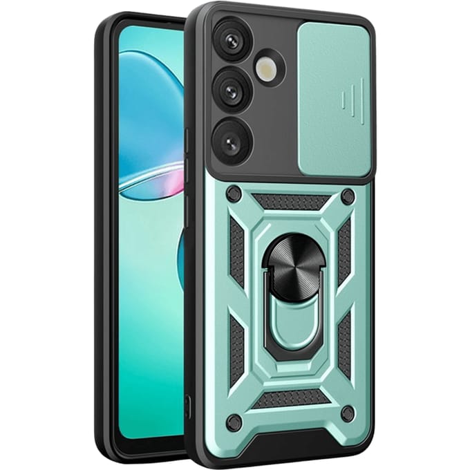 Amorus Samsung Galaxy S26 Plus Shield Case met Camera-schuif Groen