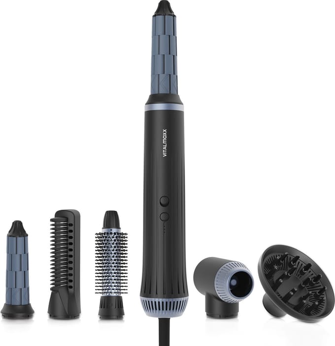 VITALmaxx Luchtkruller Plus 7-delig - 1500W zwart
