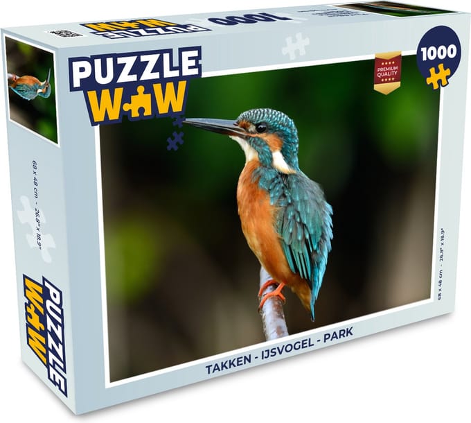 Puzzel Takken - IJsvogel - Park - Legpuzzel - Puzzel 1000 stukjes volwassenen