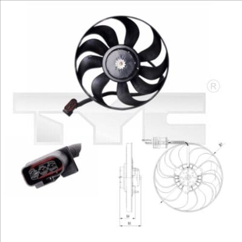 Koelventilatorwiel, motorkoeling TYC 837-0022