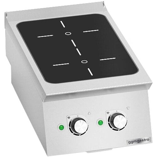 GGM Gastro Induktionsherd - 7 kW - 2 Kochfelder Zilver