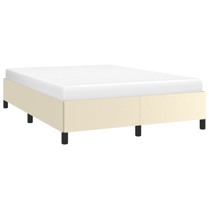vidaXL - Bedframe - kunstleer - crèmekleurig - 140x190 - cm