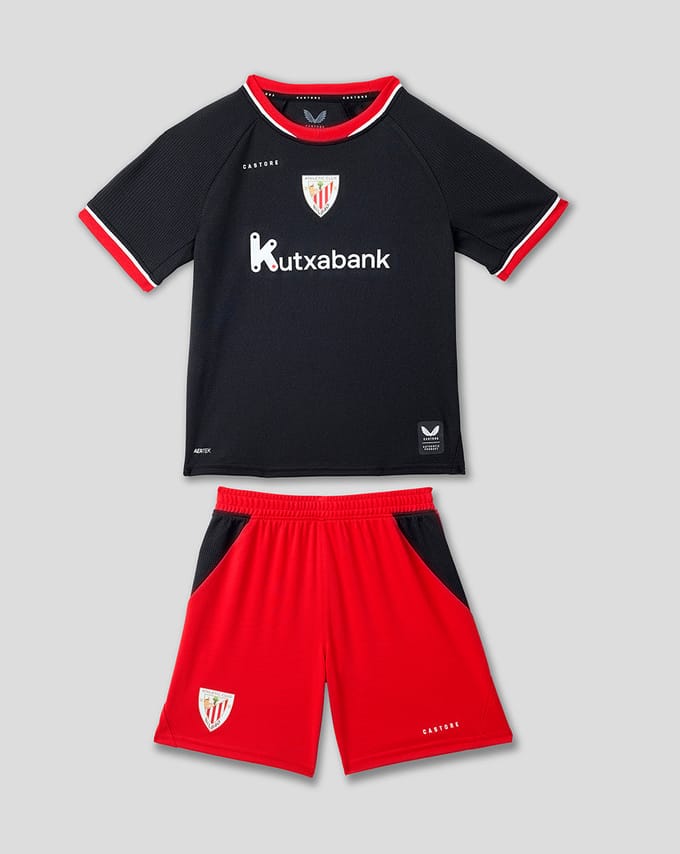 Castore Athletic Club Bilbao 26/27 Weg Short Sleeve Junior Set Rood 4-5 Years Kinderen