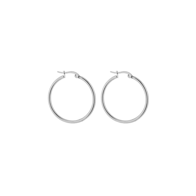 Bijoutheek Oorringen (30mm x 2mm) Silver