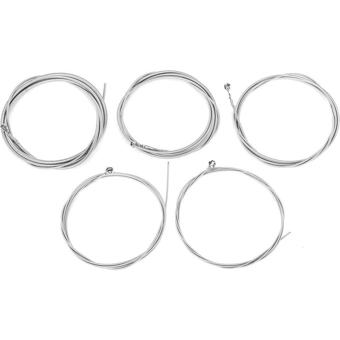 1mm 1.4mm 2mm 2.5mm 3mm Duurzame 5-snarige elektrische basgitaarsnaren Instrumentaccessoire white