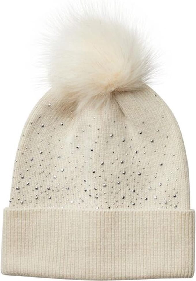 PIECES - PCJASMINE SEQUINS HOOD W. POM POM BC - Meisjes - Hoeden