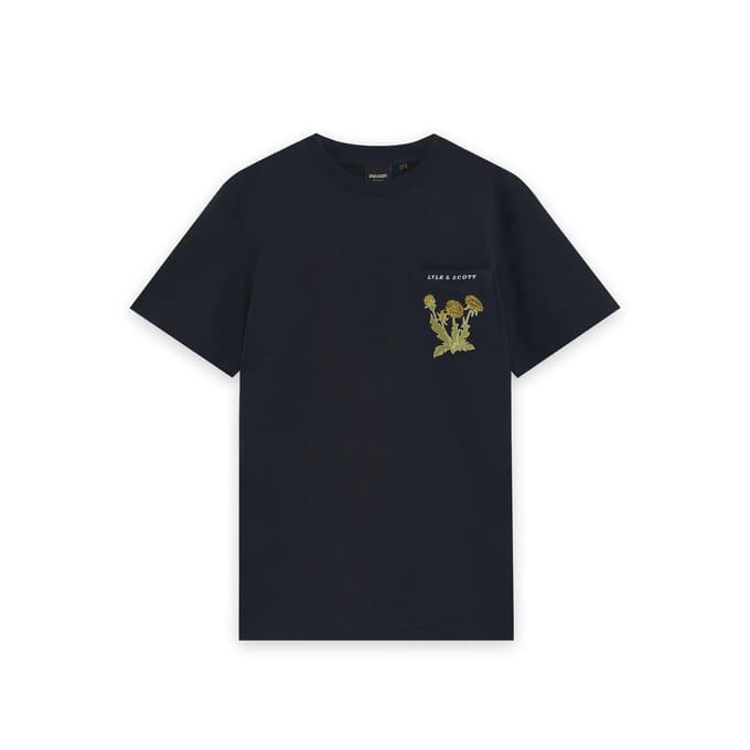 Geborduurde T-shirt met print Lyle & Scott