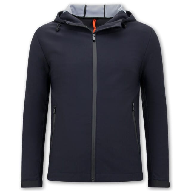 Heren Zomerjas Kort met Capuchon - Blauw