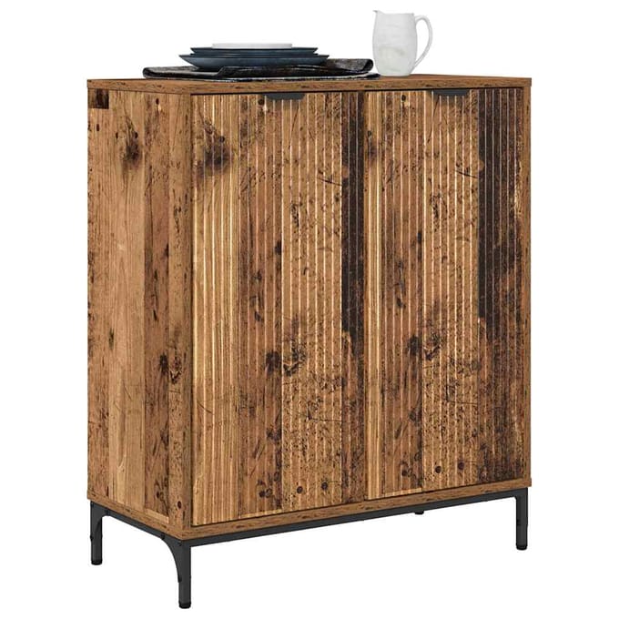 vidaXL - Dressoir - Oudhout - 69,5 - x - 33 - x - 82 - cm - Bewerkt - hout
