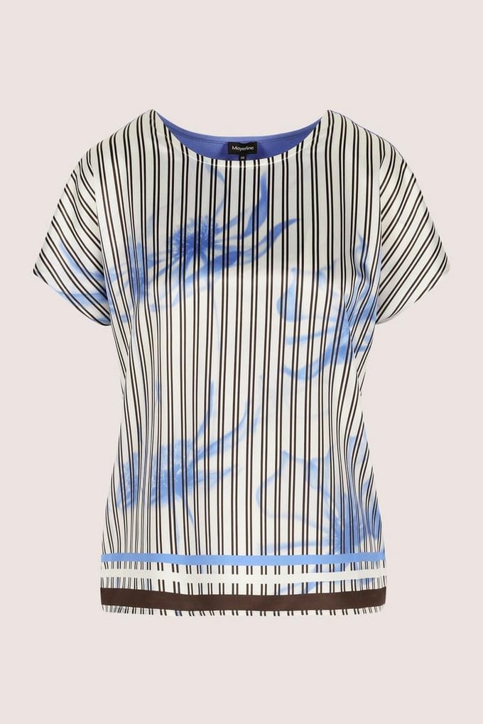 T-shirtblouse Met Satijnen Front