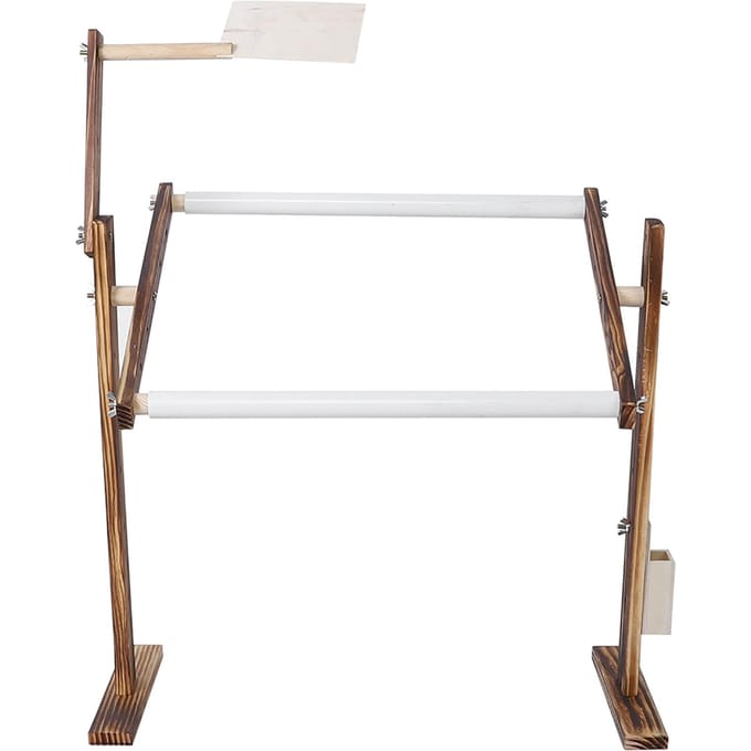 Antiek Houten Borduurstandaard Rek Verstelbare Hoogte Kruissteek Frame Naai Handwerk Accessoire white