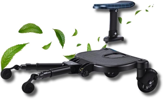 Kinderbuggyboard met Zitting - Universele Treeplank voor Kinderwagens - Antislip en Veilig