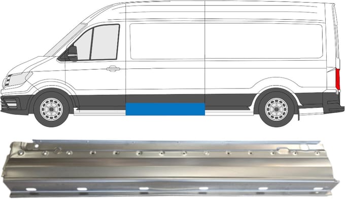 Plaatwerkdeel zijpaneel voor Volkswagen Crafter 2017- / Links