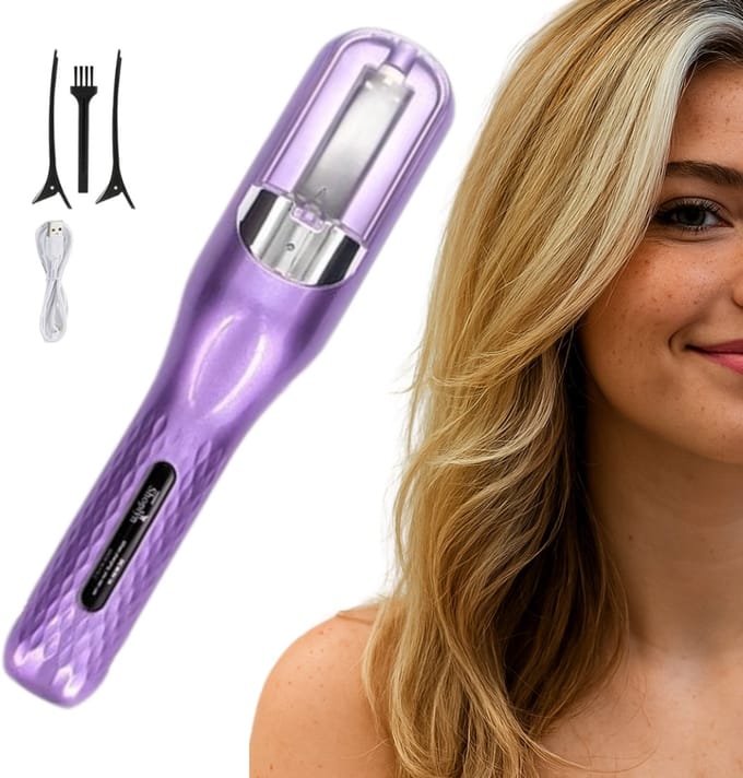 Split Ender voor Gespleten Haarpunten Incl. 5 Accessoires - Multistyler Split Remover Draadloos - Split End Trimmer - Paars